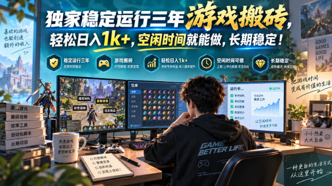 三款AI自动化游戏，日入千元，长期稳定，毫无保留的全部教给你！-轻创终点站