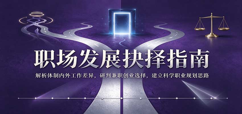 职场发展抉择指南：解析体制内外工作差异，研判兼职创业选择，建立科学职业规划思路-轻创终点站