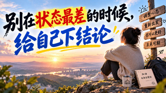 某公众号付费文章：别在状态最差的时候，给自己下结论-轻创终点站